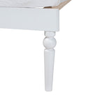 Baxton Studio Lucera Bobbin Twin-To-King Expandable Daybed - Wood Bed Frame with Turned Spindle Detailing, Classic Style Sofa Bed for Bedroom or Guest Room, White