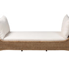 bali & pari Kalisha Natural Rattan Daybed with Cushions - Coastal Boho Indoor Lounge Sofa Bench for Living Room, Sunroom, or Bedroom Relaxation