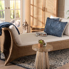 bali & pari Kalisha Natural Rattan Daybed with Cushions - Coastal Boho Indoor Lounge Sofa Bench for Living Room, Sunroom, or Bedroom Relaxation