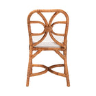 bali & pari Alondra Natural Rattan Dining Chair - Handwoven Wicker Side Chair with Removable Cushion, Coastal Boho Kitchen or Dining Room Seating