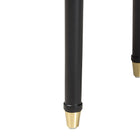 Baxton Studio Tamra Black Wood Nightstand with Pullout Shelf - Modern Transitional Bedside Table with Metallic Accents