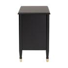 Baxton Studio Tamra Black Wood Chest with Drawers - Bedroom Storage Unit with Metallic Accents, 6-Drawer Modern Transitional Bedroom Storage Solution