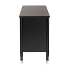 Baxton Studio Tamra Black Wood Dresser with Drawers - Bedroom Storage Unit with Metallic Accents, 6-Drawer Modern Transitional Bedroom Storage Solution