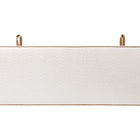 Baxton Studio Belden Boucle Upholstered Wall-Mounted Headboard - Padded Cushion Panel with Faux Leather Piping, Modern Bedroom Accent Piece, Cream, Queen