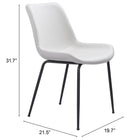Zuo Byron Dining Chair (Set of 2) White