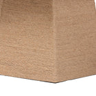 bali & pari Lenka Natural Jute Coffee Table - Textured Handwoven Cocktail Table with Sculptural Base and Irregular Top for Living Room or Lounge