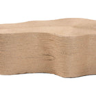 bali & pari Edna Natural Jute Coffee Table - Textured Handwoven Irregular Shape Cocktail Table for Living Room or Lounge