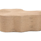 bali & pari Edna Natural Jute Coffee Table - Textured Handwoven Irregular Shape Cocktail Table for Living Room or Lounge
