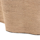 bali & pari Edna Natural Jute Coffee Table - Textured Handwoven Irregular Shape Cocktail Table for Living Room or Lounge