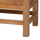 bali & pari Sibu Storage Cabinet with Rattan Doors - Tall Accent Cabinet with Double Doors and Four Interior Shelves for Living Room, Bedroom or Office
