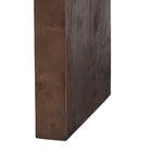 bali & pari Revelle Real Burl Wood Console Table in Dark Walnut Brown - Modern Entryway or Sofa Table with Waterfall Design and Minimalist Silhouette for Living Room or Hallway