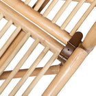 bali & pari Hadley Natural Rattan Bed Frame with Openwork Geometry Headboard and Footboard, Tropical Coastal Boho Bedroom Furniture, Queen