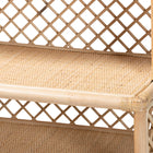 bali & pari Adonis Natural Rattan Display Shelf - Freestanding 6-Tier bookcase with Pagoda Top, Coastal Boho Storage Organizer