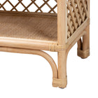 bali & pari Adonis Natural Rattan Display Shelf - Freestanding 6-Tier bookcase with Pagoda Top, Coastal Boho Storage Organizer