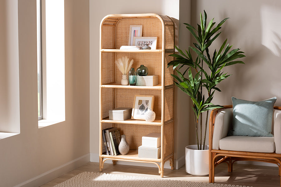 Chusi Natural Rattan Decorative Shelf