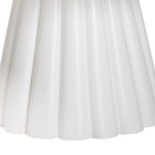bali & pari Parvana Round Coffee Table with Fluted Pedestal Base - Contemporary White Resin Accent Table for Living Room
