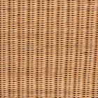bali & pari Palm Scalloped Rattan Coffee Table - Handwoven Wicker Rectangle Accent Table for Living Room, Patio or Sunroom, Coastal Boho Style, Light Honey