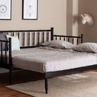 Baxton Studio Marisela Twin-To-King Expandable Daybed - Wood Spindle Bed Frame with Bamboo-Inspired Posts, Modern Transitional Bedroom Furniture