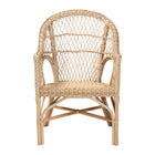 bali & pari Zaira Modern Bohemian Natural Rattan Arm Chair