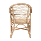 bali & pari Zaira Modern Bohemian Natural Rattan Arm Chair