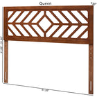 Baxton Studio Olsen Wood Headboard with Geometric Cutout Design - Modern Decorative Panel for Bed Frame, Contemporary Bedroom Accent with Adjustable Height, Full