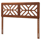 Baxton Studio Kalare Wood Headboard with Geometric Cutout Design - Modern Decorative Panel for Bed Frame, Contemporary Bedroom Accent with Adjustable Height, Queen