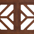 Baxton Studio Kalare Wood Headboard with Geometric Cutout Design - Modern Decorative Panel for Bed Frame, Contemporary Bedroom Accent with Adjustable Height, Queen