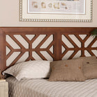 Baxton Studio Kalare Wood Headboard with Geometric Cutout Design - Modern Decorative Panel for Bed Frame, Contemporary Bedroom Accent with Adjustable Height, Full