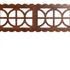 Baxton Studio Nansen Wood Headboard with Scalloped Frame - Geometric Cutout Decorative Panel for Bed Frame, Modern Coastal Bedroom Accent with Adjustable Height, Queen, Walnut