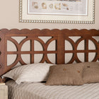 Baxton Studio Nansen Wood Headboard with Scalloped Frame - Geometric Cutout Decorative Panel for Bed Frame, Modern Coastal Bedroom Accent with Adjustable Height, Queen, Walnut