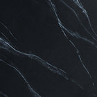 bali & pari Aponi Marbled Resin End Table - Sculptural Side Table with Round Top and Pedestal Base,  Modern Contemporary Statement Furniture, Black