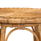bali & pari Jayana Natural Rattan Round End Table - Handwoven Wicker Accent Table with Open Frame Base, Lightweight Coastal Boho Side Table for Living Room or Patio