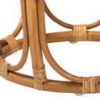 bali & pari Jayana Natural Rattan Round End Table - Handwoven Wicker Accent Table with Open Frame Base, Lightweight Coastal Boho Side Table for Living Room or Patio