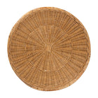 bali & pari Jayana Natural Rattan Round End Table - Handwoven Wicker Accent Table with Open Frame Base, Lightweight Coastal Boho Side Table for Living Room or Patio