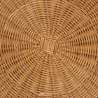 bali & pari Jayana Natural Rattan Round End Table - Handwoven Wicker Accent Table with Open Frame Base, Lightweight Coastal Boho Side Table for Living Room or Patio