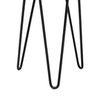 bali & pari Anan Teak Wood Epoxy Resin End Table - Round Live Edge Side Table with Black Metal Legs, Handcrafted Modern Rustic Accent Table for Living Room or Bedroom, Round