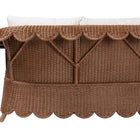 bali & pari Detta Natural Rattan 3-Piece Sectional Set - Handwoven Wicker Corner Lounge Seating with Scalloped Skirt Base and Rolled Arms, Boho Coastal Style for Sunroom or Living Room