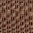 bali & pari Detta Natural Rattan Accent Chair - Handwoven Wicker Lounge Chair with Rolled Back and Scalloped Skirt Base, Boho Coastal Style for Sunroom or Sitting Area