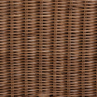 bali & pari Detta Natural Rattan Armchair - Handwoven Wicker Chair with Rolled Arms and Scalloped Skirt Base, Boho Coastal Style for Lounge or Sunroom