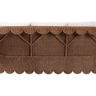 bali & pari Detta Natural Rattan Sofa with Cushion - Handwoven Wicker Settee with Rolled Arms and Scalloped Skirt Base, Boho Coastal Style for Sunroom or Lounge