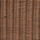 bali & pari Detta Natural Rattan Sofa with Cushion - Handwoven Wicker Settee with Rolled Arms and Scalloped Skirt Base, Boho Coastal Style for Sunroom or Lounge