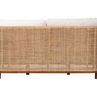 bali & pari Edda Natural Rattan Sofa with Upholstered Cushions - Coastal Style 3-Seater Couch for Living Room or Sunroom
