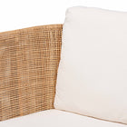 bali & pari Edda Natural Rattan Sofa with Upholstered Cushions - Coastal Style 3-Seater Couch for Living Room or Sunroom