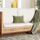 bali & pari Edda Natural Rattan Sofa with Upholstered Cushions - Coastal Style 3-Seater Couch for Living Room or Sunroom