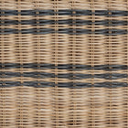 bali & pari Elda Natural Rattan Accent Chair - Wicker Barrel-Back Chair with Two-Tone Woven Stripes and Cushion, Coastal Boho Style Seating for  Living Room or Sunroom