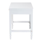 Baxton Studio Roni Writing Desk with Drawers - Modern Cottage Style Desk with Scalloped Detailing for Home Office or Vanity, White