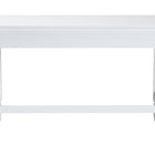 Baxton Studio Roni Writing Desk with Drawers - Modern Cottage Style Desk with Scalloped Detailing for Home Office or Vanity, White