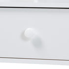 Baxton Studio Archwood Writing Desk with Hutch - 3-Drawer Wood Desk with Bobbin Design for Home Office or Bedroom Workspace, White