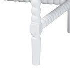 Baxton Studio Archwood Writing Desk with Hutch - 3-Drawer Wood Desk with Bobbin Design for Home Office or Bedroom Workspace, White