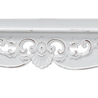Baxton Studio Rafferty Distressed Console Table - Vintage-Inspired White Accent Table with Ornate Carved Apron and Lower Shelf, Classic Entryway or Sofa Table